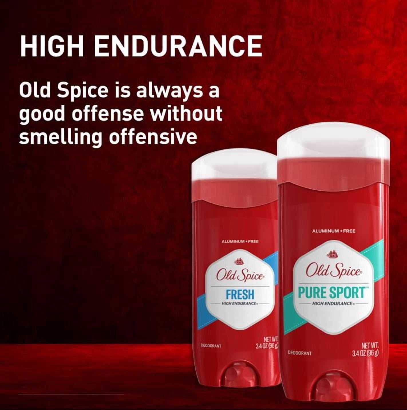 (3 pack) Old Spice Deodorant for Men, Aluminum Free, High Endurance Pure Sport, 3.4 oz, Twin Pack