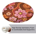 thumbnail image 4 of 15.3in Round Cushion Is Not Easy To Fade, Not Easy To Deform, Durable And Breathable Four Seasons Universal Super Soft Memory Cotton Cushion Retro Groovy Flowers Pattern (9), 4 of 8