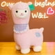 thumbnail image 1 of 2022 Cute Alpaca Plush Toys / Alpaca Pillows with Scarves / Children's Holiday Giftspink45cm Deng Xun unisex, 1 of 2