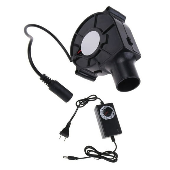220V BBQ Fan Small Blast Engine with Air Collecting Adjustable Speed Cooking Tool US/EU Plug Handheld Barbecue Blower Camping