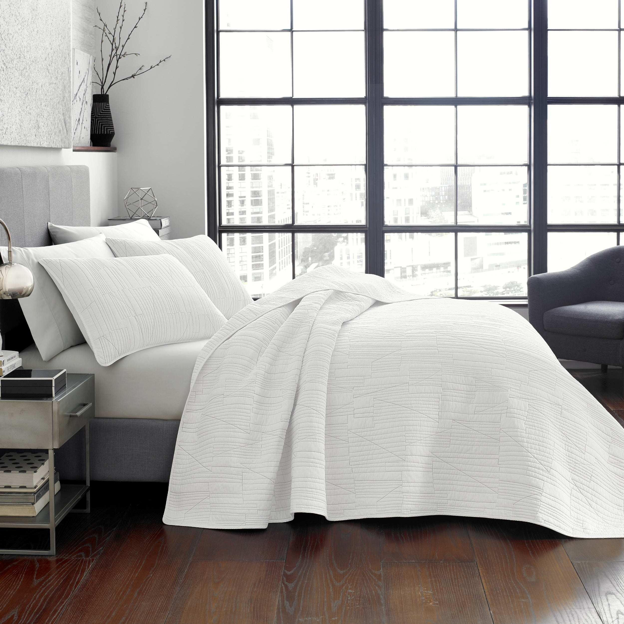 Tally White Quilt Set, Full/Queen