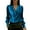*Blue, variant on ClodeEU Women's Elegant Glitter Long Sleeve Satin V Neck Shirt Tops ,Trendy Tunic Blouse Green,Womens Plus XXL