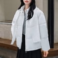 thumbnail image 1 of Parkas de manga larga para mujer, chaqueta corta con capucha y plumón, abrigo grueso de algodón holgado., 1 of 7