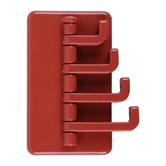 1Pcs Self Adhesive Hook,Multifunctional Punch Free Hook for Wall,No-drill Strong Sticky Hook Utility Heavy Duty,Coat Towel Seamless Hook,Waterproof Hanger for Bathroom Home Storage Hooks(Red)