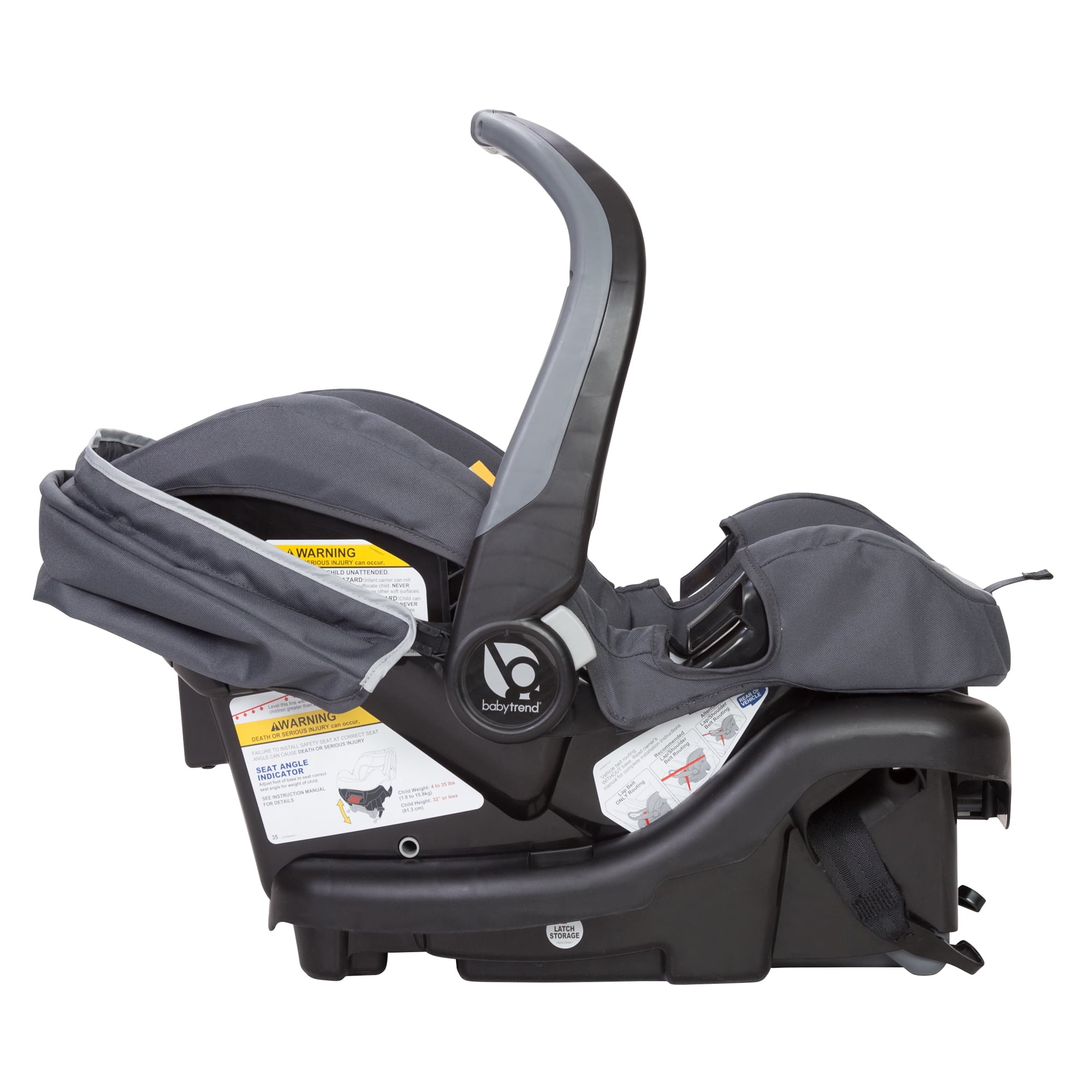 Baby Trend Ally Adjustable 35 Pound Infant Baby Car Seat and Base Gray Magnolia