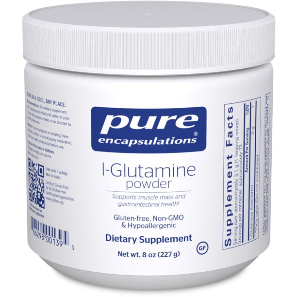 Pure Encapsulations LGlutamine Powder Supplement for Immune and