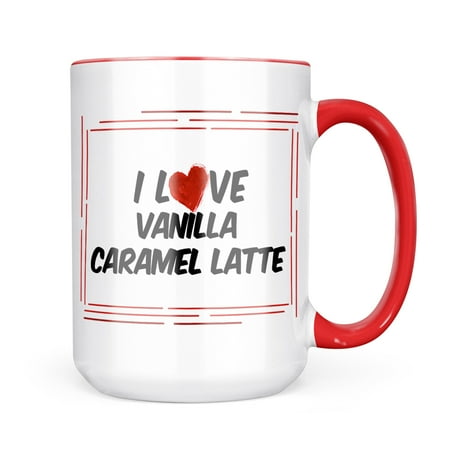 

Neonblond I Love Vanilla Caramel Latte Coffee Mug gift for Coffee Tea lovers