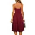 thumbnail image 3 of Patlollav Dresses for Womens Summer Seaside Sling Sleeveless V-Neck Solid Color Casual Dress, 3 of 6