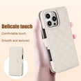thumbnail image 3 of For Iphone 16 Pro Max Crossbody Multifunction Rhombic Leather Phone Case(White), iPhone 12 Pro Max, 3 of 8