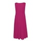thumbnail image 4 of Vestidos de verano para mujer UMfun, moda para vacaciones, verano, color sólido, sin mangas, fiesta, playa, vestido rosa, 4 of 6