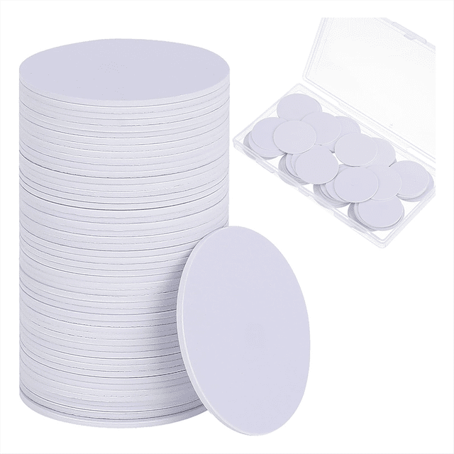 80Pcs NFC TagsNtag 215 NFC Sticker Chip Round NFC Tag Rewritable NFC Card Sticky Back NFC Enabled Cell Phone Device