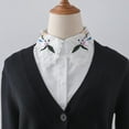 thumbnail image 4 of Camicover Embroidery Detachable Dickey Collar Half Shirt Blouse Collar Fake Collar for Women Girl, 4 of 7