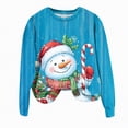 thumbnail image 5 of Towmus Christmas Sweatshirts for Women Plus Size Women Xmas Santa Graphic Sweatshirt Crewneck Long Sleeve Holiday Pullover Tops, 5 of 6