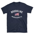 thumbnail image 1 of Brookline Massachusetts Patriot Men's Cotton T-Shirt, 1 of 1