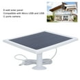 thumbnail image 3 of Panel Solar De 6W Para Cámara De Seguridad, Cámara Solar De Cámara Impermeable IP66 Con Montaje Ajustable De 360 ​​Y Cable De 9.8 Pies, Cargador De Panel Solar De 6V Para, 3 of 7