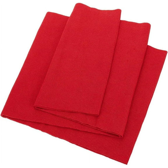 Cotton with Spandex Ribbing Fabric for Cuffs Waistbands Neckline Collar Trim FireBrick 220x630x2.5mm Cotton