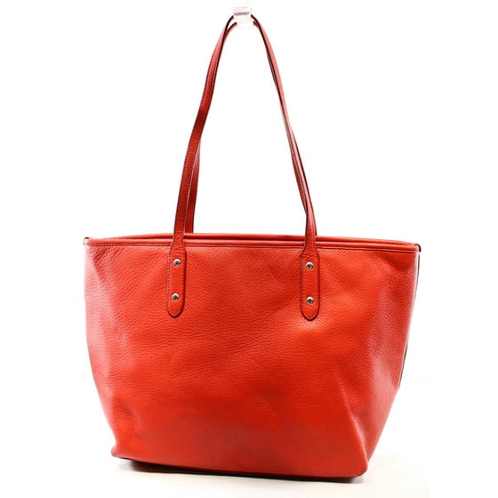 Coach - Coach NEW True Red Women's Leather City Zip Top Tote Handbag ...