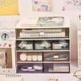 thumbnail image 4 of Billuyoard Caja de almacenamiento de amplia aplicación para bricolaje y organizador de papelería de organización eficiente cosmético Almacenamiento y organización del hogar Azul 3 Cajones, 4 of 6