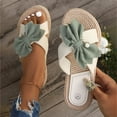 thumbnail image 4 of Dakaela Women's Summer Slippers Cross Band House Shoes Bow Beach Outdoor Indoor Walking Slides Sandal, 4 of 7