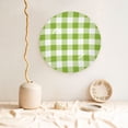thumbnail image 5 of Yiaed White Green Plaid Print Bone China Decorative Plate Ceramic Dinner Plates Art Crafts with Display Stand-6in, 5 of 6