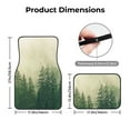 thumbnail image 5 of Honeii Fog Forest Print Car Foot Mat Four-Piece Set - Front & Rear Universal Car Floor Mats for SUVs, Trucks, Sedans, 5 of 7