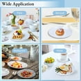 thumbnail image 4 of 200 Pieces Disposable Clear Plates 5 Inch Round Small Trays For Wedding Party Catering Hotel Dessert Bbq Picnic, Food-Grade Material Odorless Heat-Resistant Thickened, 4 of 6