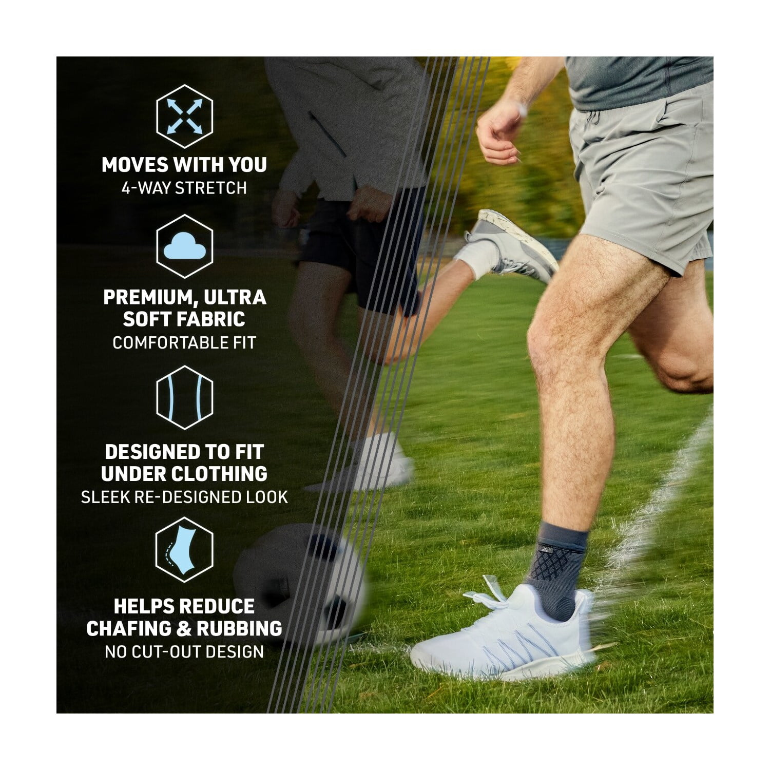 ACE Brand Flex Comfort Compression Ankle Sleeve, S/M, 1 Support