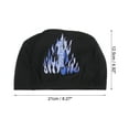 thumbnail image 4 of Unique Bargains 1 Pc Durable Flame Pattern Swim Cap Black Blue, 4 of 6