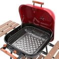 Americana Charcoal BBQ Grill with Adjustable Cooking Grate and Side