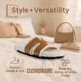 thumbnail image 6 of Cushionaire Cuddle Comfort Slippers for Women - Faux Shearling Cozy Slide Sandal +Memory Foam, Wide Widths Available, 6 of 20