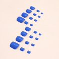 thumbnail image 4 of DHARMONAL Summer Cool Sense Of Sea Blue Nails Solid Color Nail Wind Wear Nail Foot Style Nails False Clear Acrylic Nails Full Cover Short Clear Nail Stamper Gel X Tips Short Nail Extension Forms Tips, 4 of 6