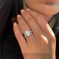 thumbnail image 4 of SOLITAIRE JEWELS 2.70CT Oval Cut Halo Style Pave Moissanite Solitaire Engagement Ring for Women Solid 18k Yellow Gold, 18k Yellow Gold Solitaire Ring, 4 of 8