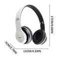 thumbnail image 2 of Overhead Headphones Bluetooth Wireless Noise Cancelling Headset, P47 Foldable Gaming Headphones with 32G Card Insertion for Gifts Universal Device Compatibility, 2 of 5