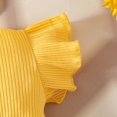 thumbnail image 7 of Newborn Onesies Girl Girls Sleeveless Ribbed Floral Applique Summer Romper Baby Boy Romper Yellow 3-6 Months, 7 of 7