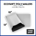 thumbnail image 2 of EcoSwift Brand Premium Poly Shipping Bag Waterproof Durable Self-Seal Mailer 2.35 Mil, 10 in. x 12 in. (Size 4s), Solid Gray, 1000-Pack, 2 of 5
