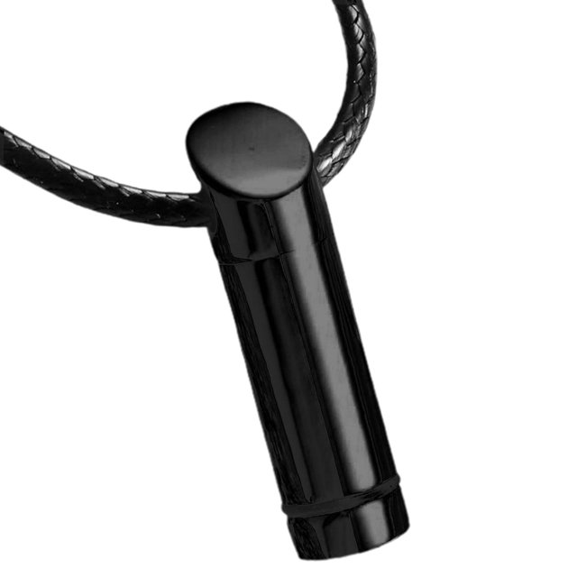 collar llavero medallón de acero inoxidable para perfume mujeres hombres mamá papá negro jinwen collar de oración
