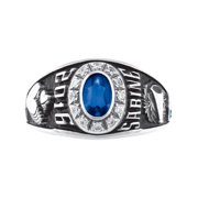 Keepsake Personalized Women's Oval Premiere Class Ring available in Valadium Metals, Silver Plus, 10kt and 14kt Yellow and White Gold