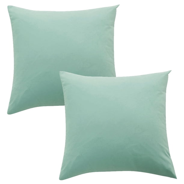 Funda de almohada para el hogar sencilla, color puro, refrescante, sofá, ventana, funda de almohada, 2 uds.