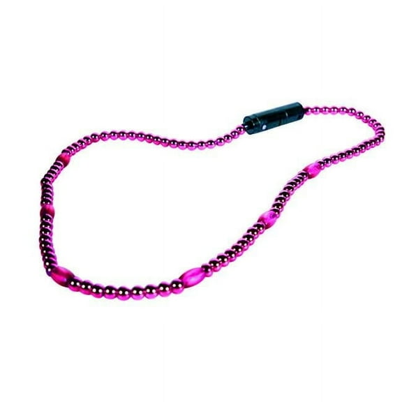 LED Necklace with Pink Beads