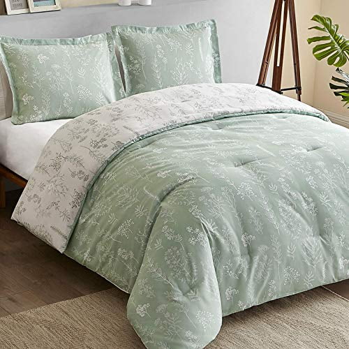 Bedsure Fl Comforter Set King Size, White King Size Bed Comforter Set