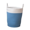 thumbnail image 4 of Cesta de tela de almacenamiento de algodón de estilo nórdico, cesta de decoración para habitación de bebé y niño. Azul L, 4 of 6