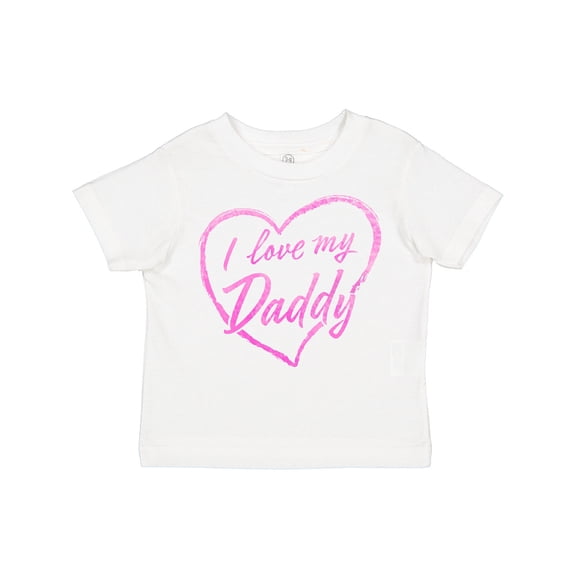 Inktastic I Love My Daddy in Pink Chalk Heart Boys or Girls Toddler T-Shirt
