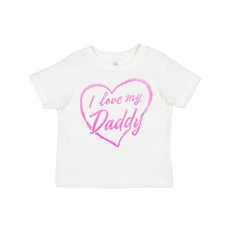 

Inktastic I Love My Daddy in Pink Chalk Heart Gift Toddler Boy or Toddler Girl T-Shirt