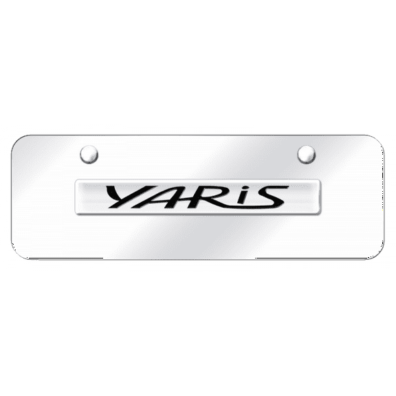 Toyota Yaris Name Mini License Plate Chrome on Mirrored Official Licensed