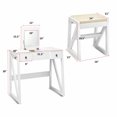 thumbnail image 4 of Costway Makeup Dressing Table Vanity Set Flip Mirror Stool W/ 2 Drawers White, 4 of 10