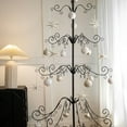 thumbnail image 3 of Barton Christmas Tree Ornament Display Stand, Wrought Iron, Metal Hanger, with 138 Hooks, Black, 6.4', 3 of 8