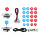 thumbnail image 1 of Juego de accesorios Joystick DIY USB Game Set para Win8 / Win7 / Vista / XP / 2000/98 / Linux / Android (azul rojo para jugadores dobles), 1 of 4