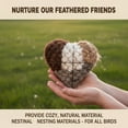 thumbnail image 6 of Handmade Alpaca Fiber Bird Nesting Heart, Provide Comfortable Nesting Materials For Birds Haven 1 Heart Shape Hummingbird Nesting and 2 Bags of Nest Materials Home Garden Yard, 6 of 7