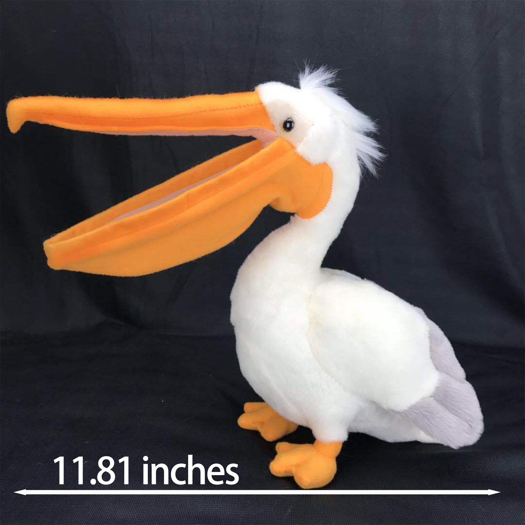 Realistic Stuffed Pelican Plush Toy - 18 Inch Cuddly Wildlife Design - Perfect Gift for Kids