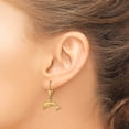 thumbnail image 3 of 14k Yellow Gold Dolphin Leverback Earrings for Women, Marine Life Dangle Jewelry with Ocean Animal Charm, Casual Nature-Inspired Accessory for Beach and Sea Lovers, 3 of 6